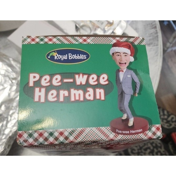 Royal Bobbles Holiday Edition Pee Wee Herman Christmas Bobblehead NEW Exclusive - Picture 8 of 13